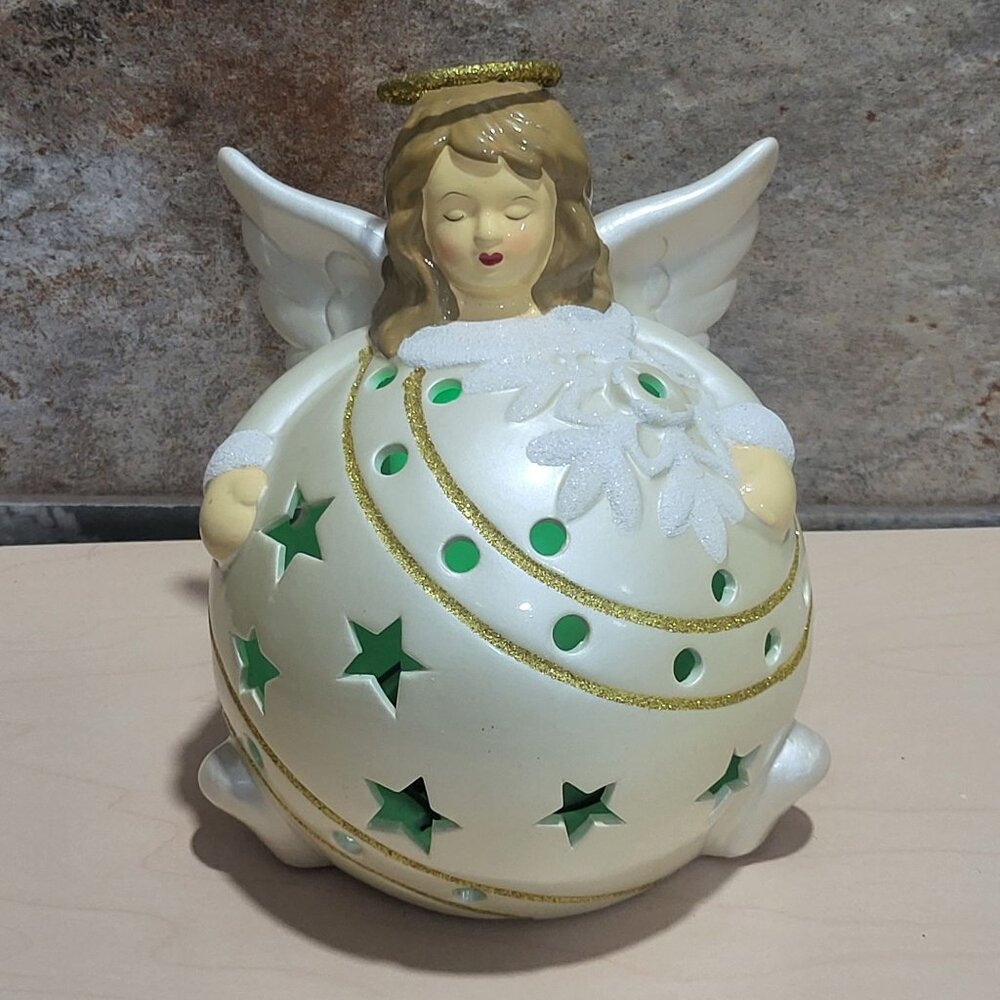 Angel Luminary Flameless LED Light Candle Changes Colors Christmas Decor Figurin